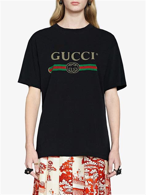 black gucci t-shirt|ladies black gucci t shirt.